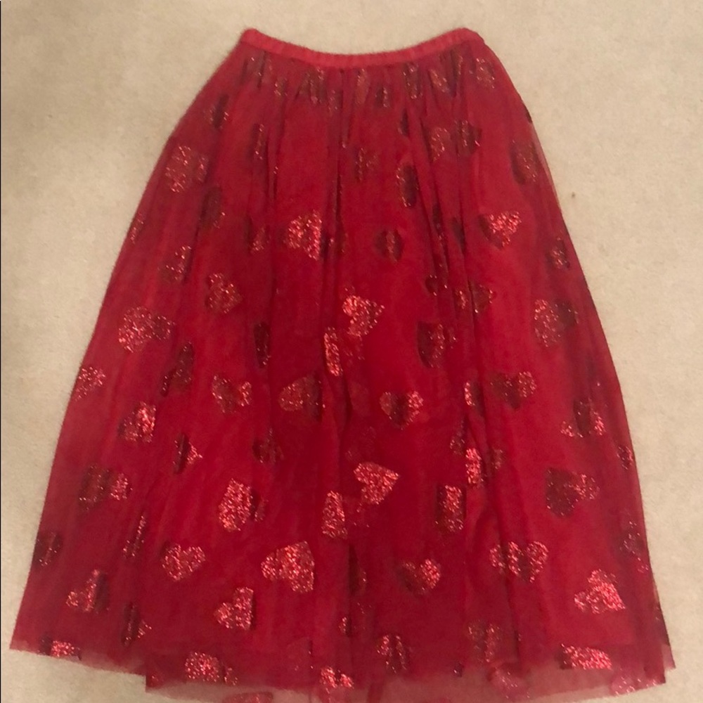 Heart Glitter and toile skirt